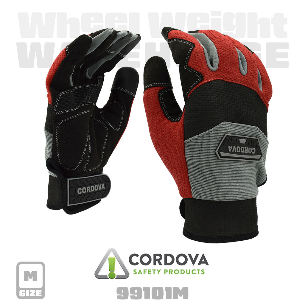Cordova Safety Products | Silicone-Grip Mechanic’s Gloves with Touchscreen Fingers - Choose Size (99101*)
