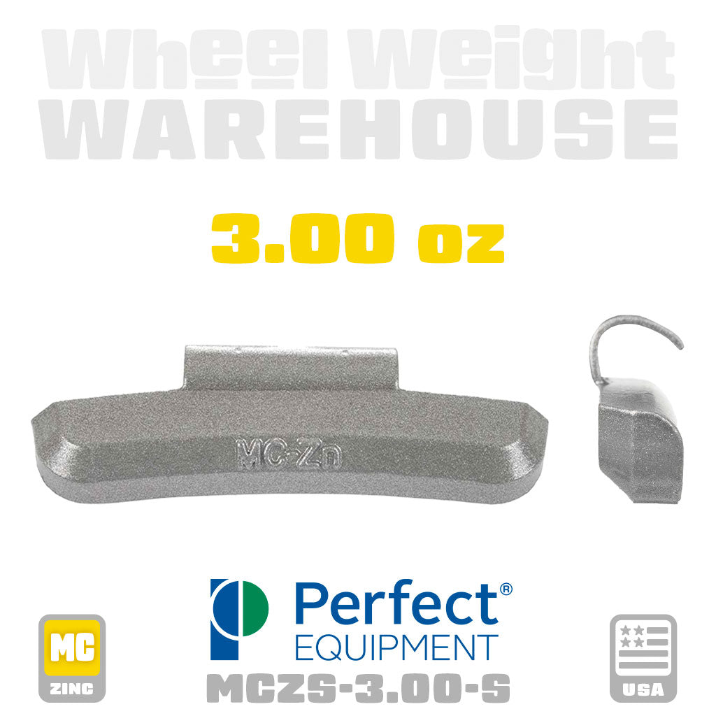 Perfect Equipment | MC-Style Coated Zinc - Passenger Clip-On Wheel Weights - (Choose Size)