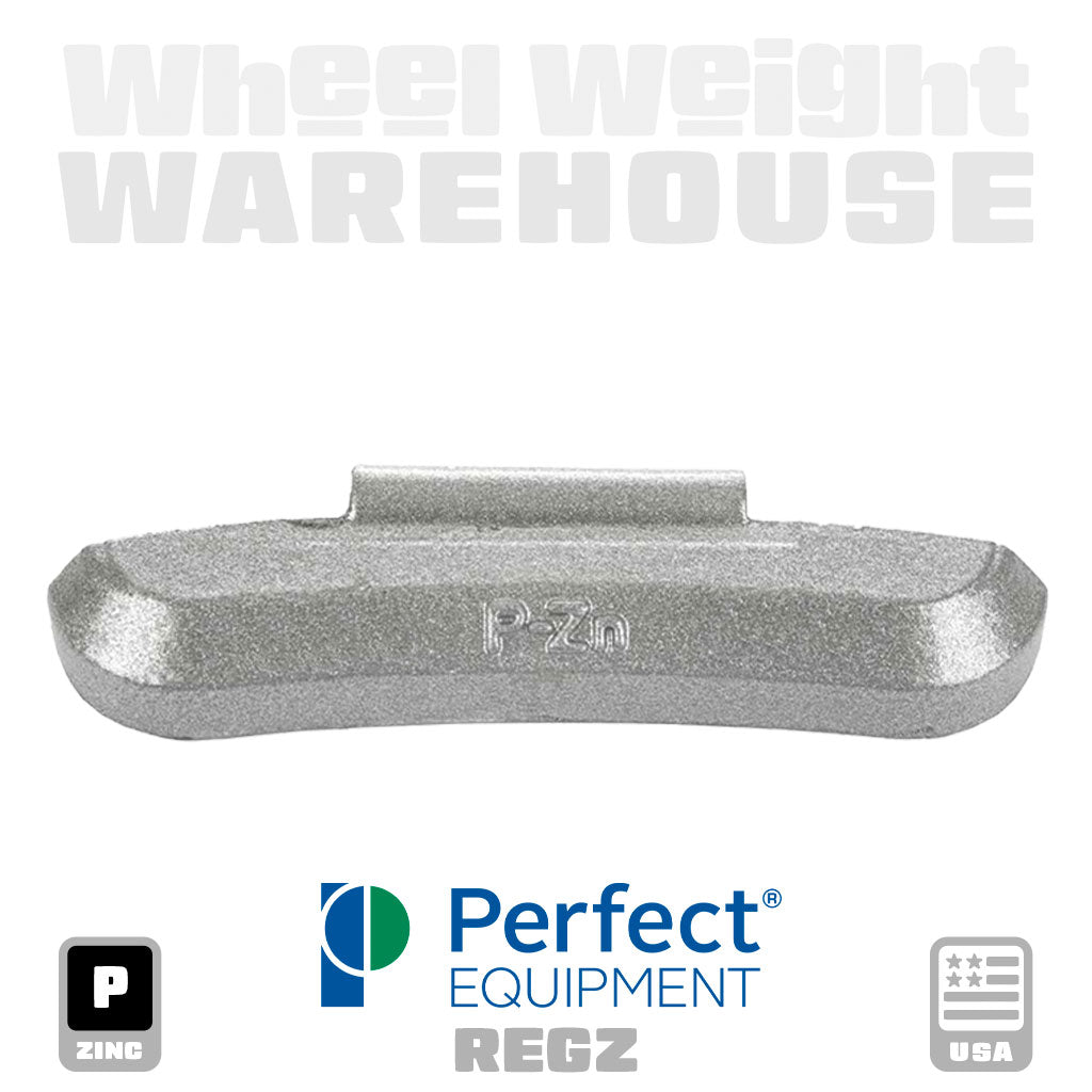Perfect Equipment | P-Style Uncoated Zinc - Passenger Clip-On Wheel Weights - (Choose Size)
