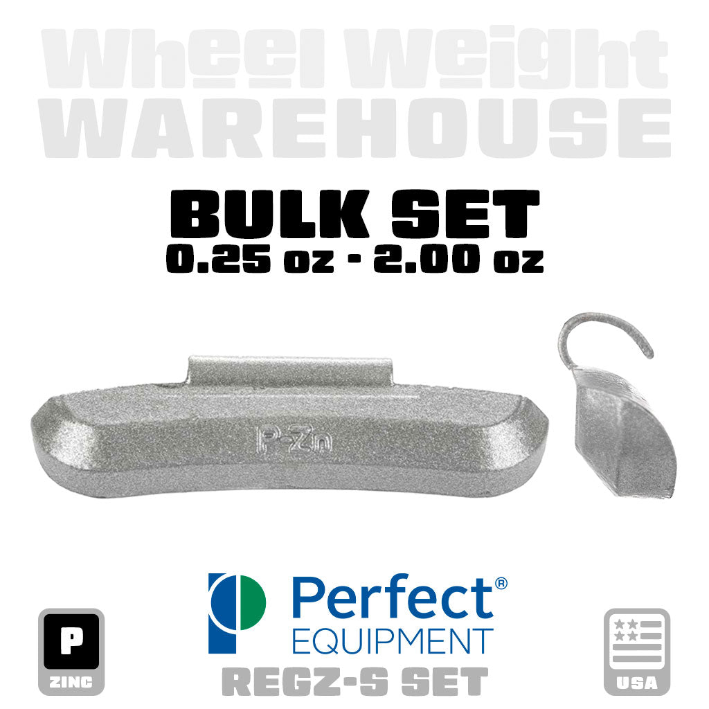 Perfect Equipment | P-Style Uncoated Zinc - Passenger Clip-On Wheel Weights - (Choose Size)