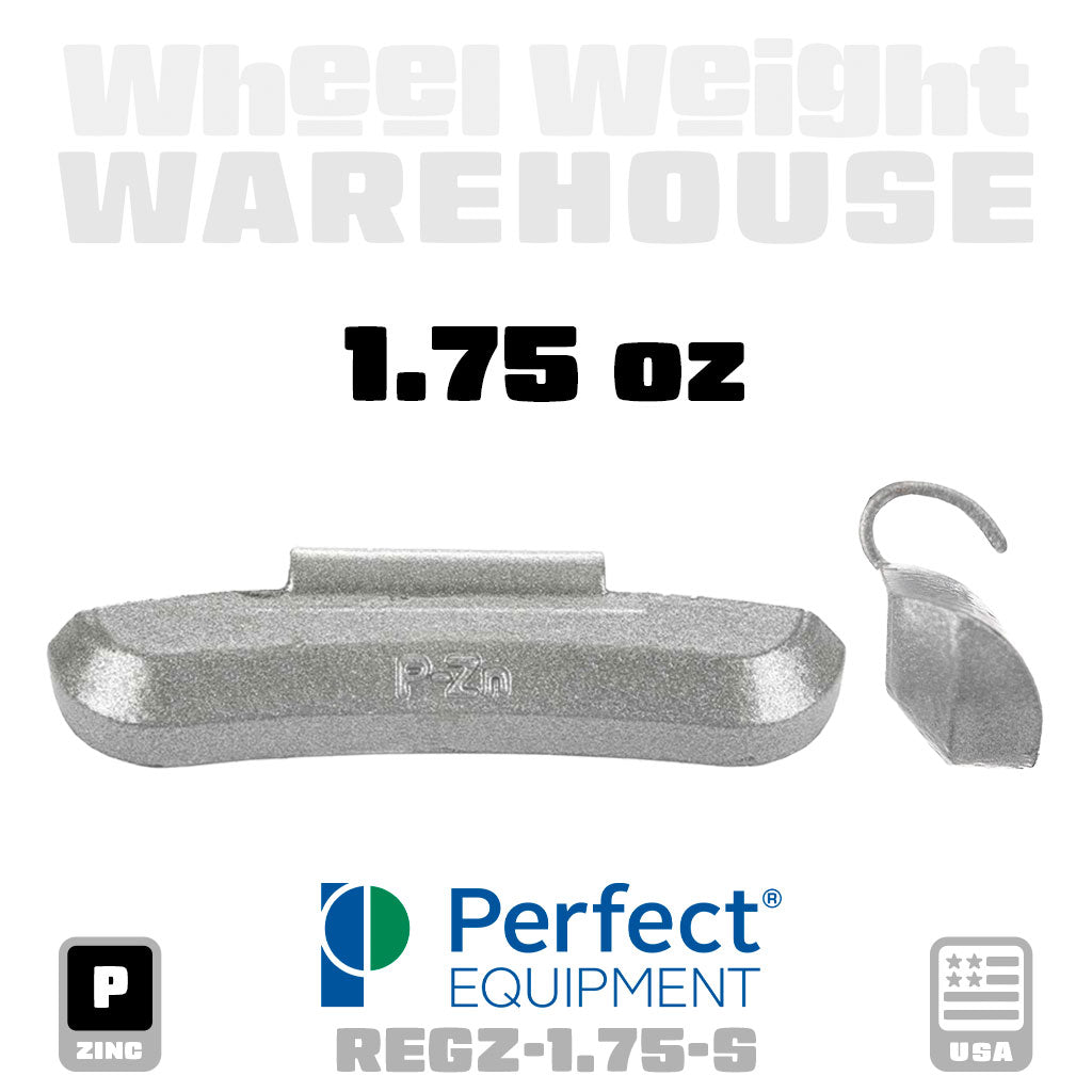 Perfect Equipment | P-Style Uncoated Zinc - Passenger Clip-On Wheel Weights - (Choose Size)