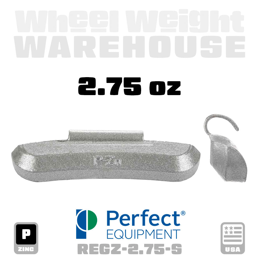 Perfect Equipment | P-Style Uncoated Zinc - Passenger Clip-On Wheel Weights - (Choose Size)