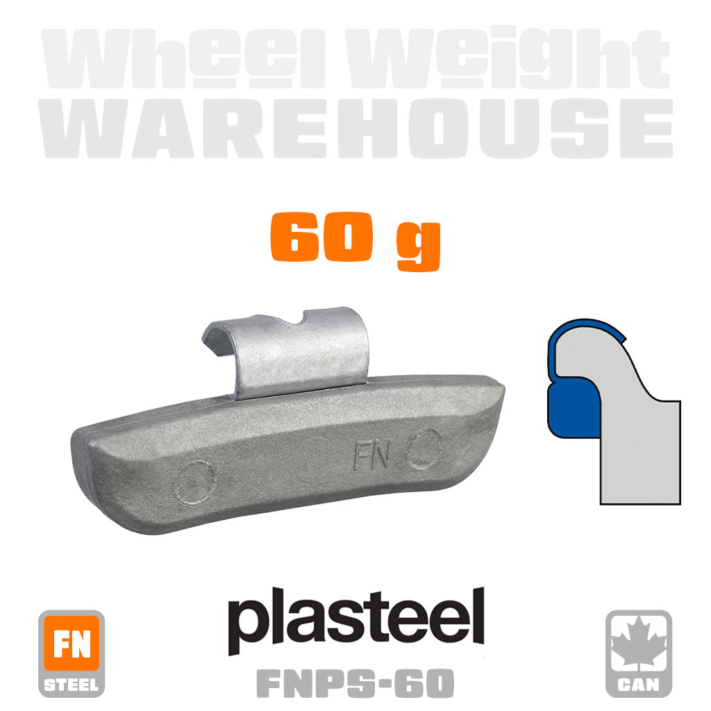 Plasteel | FN-Style Plastic over Steel - Passenger Clip-On Wheel Weights - (Choose Size)