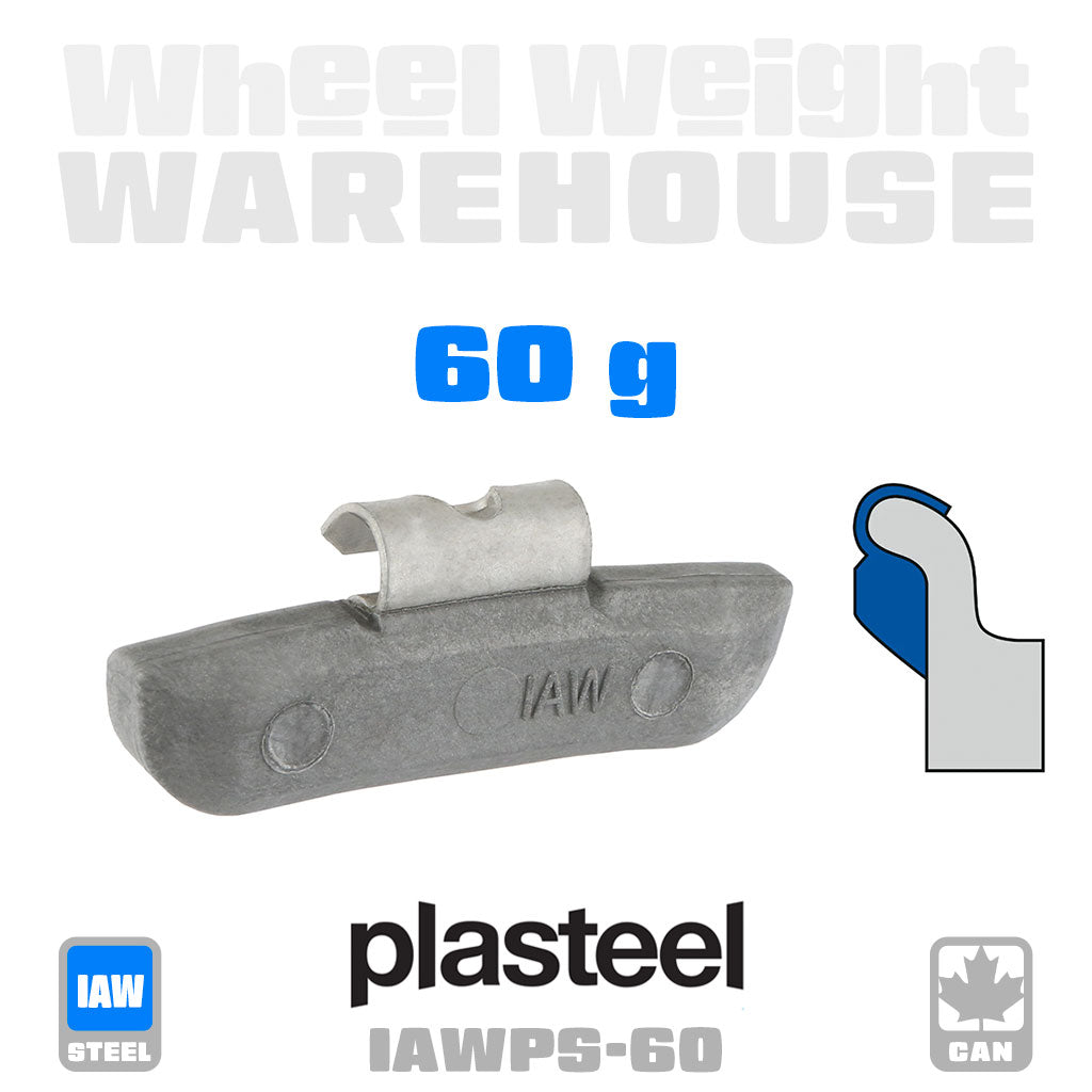 Plasteel | IAW-Style Plastic over Steel - Passenger Clip-On Wheel Weights - (Choose Size)