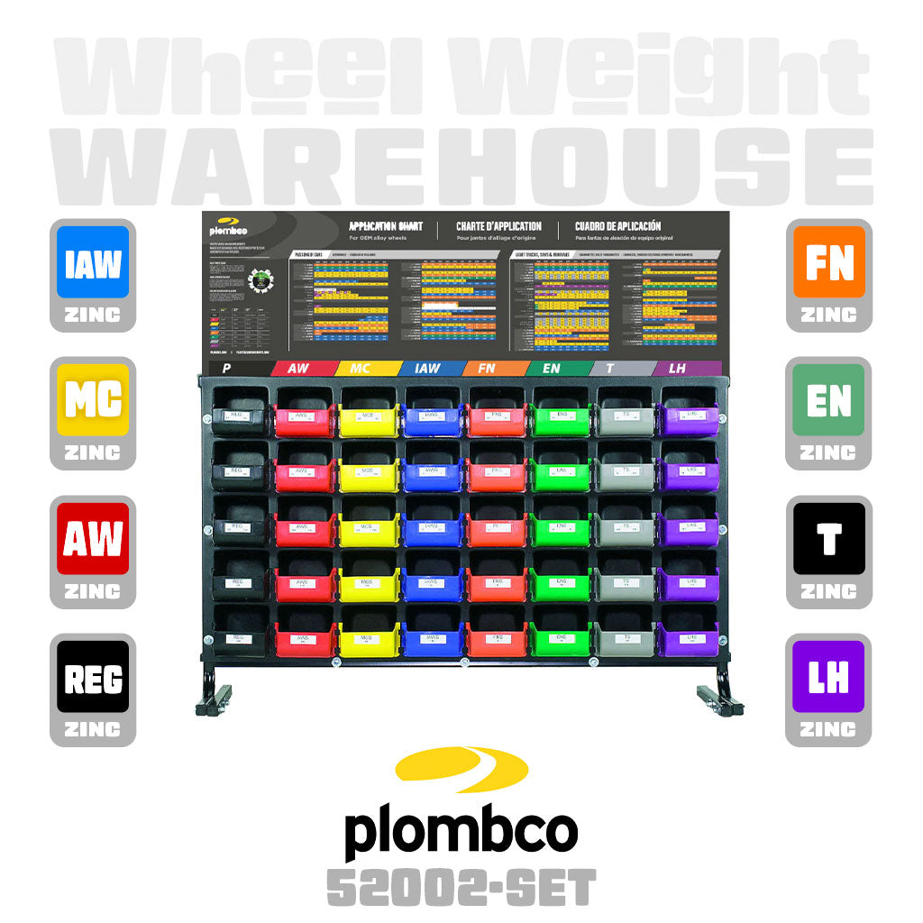 Plombco | Kit Passenger 40 Wheel Weight Assortment Rack - 42.5 x 48 x 24 (52002)
