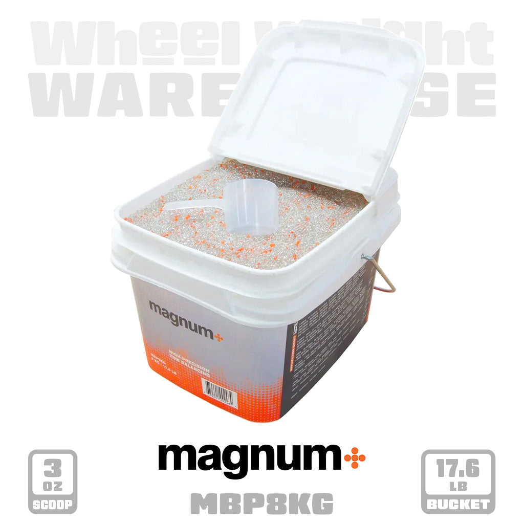 Magnum+ | 17.6 lb Tire Balancing Beads - Bulk Bucket (MBP8KG)