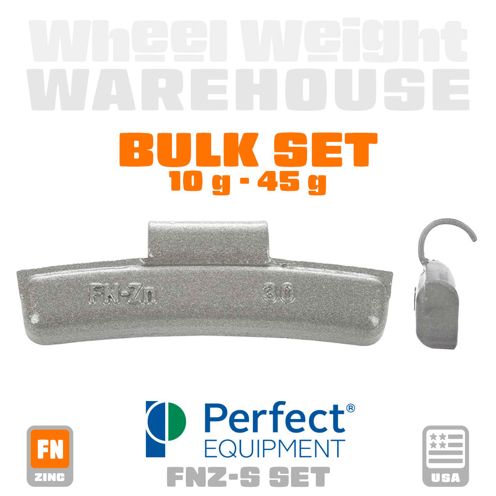 Perfect Equipment | FN-Style Coated Zinc - Passenger Clip-On Wheel Weights - (Choose Size)