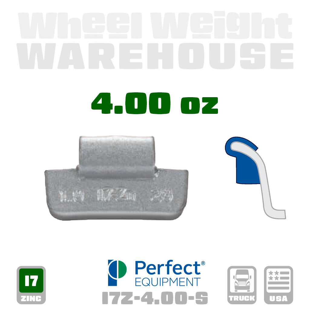 Perfect Equipment | I7-Style Uncoated Zinc - Truck Clip-On Wheel Weights - (Choose Size)