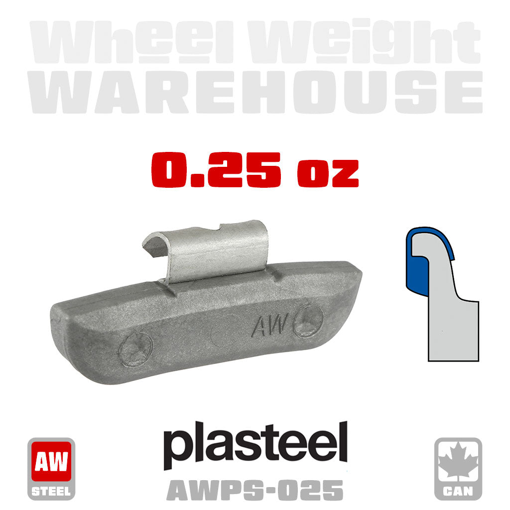 Plasteel | AW-Style Plastic over Steel - Passenger Clip-On Wheel Weights - (Choose Size)