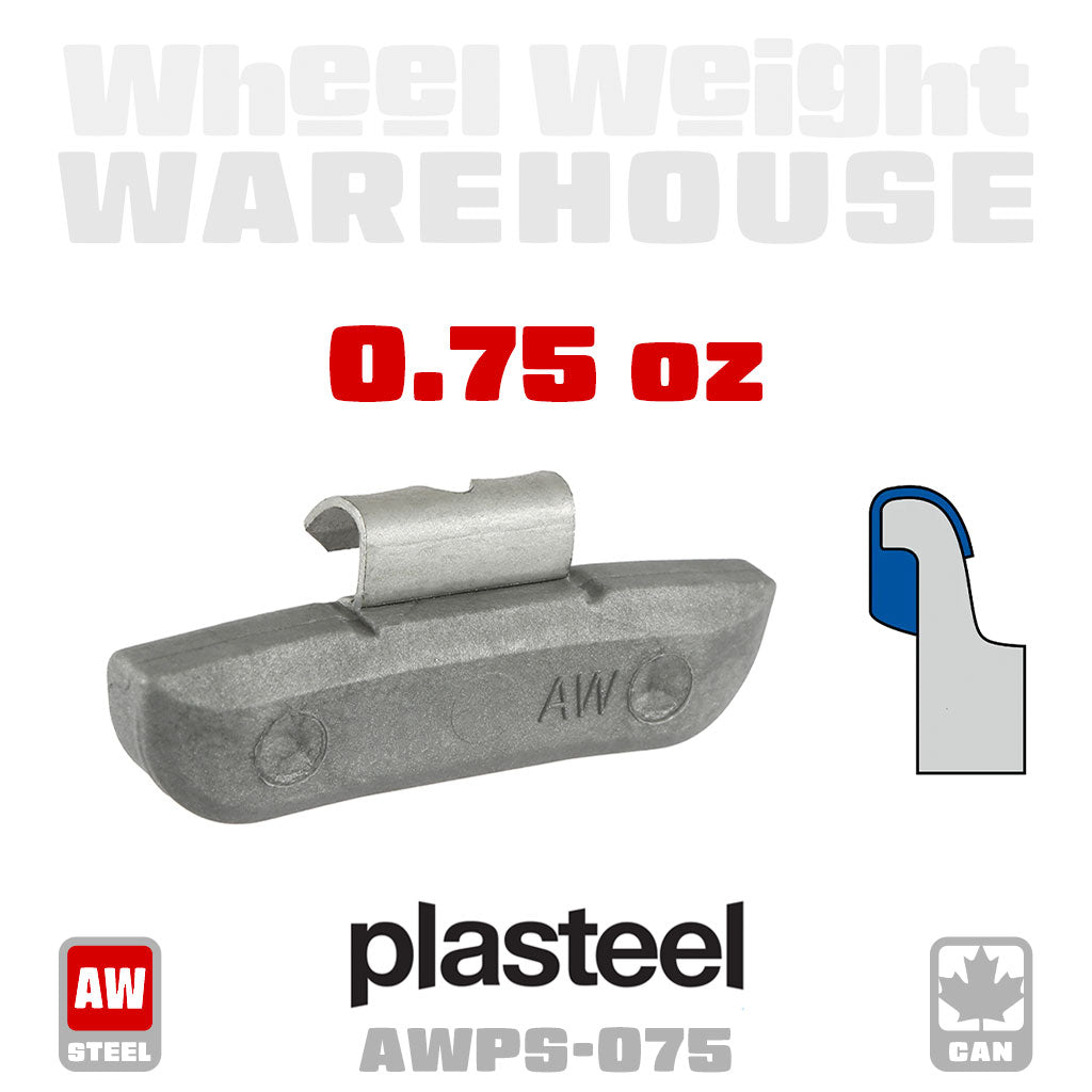 Plasteel | AW-Style Plastic over Steel - Passenger Clip-On Wheel Weights - (Choose Size)
