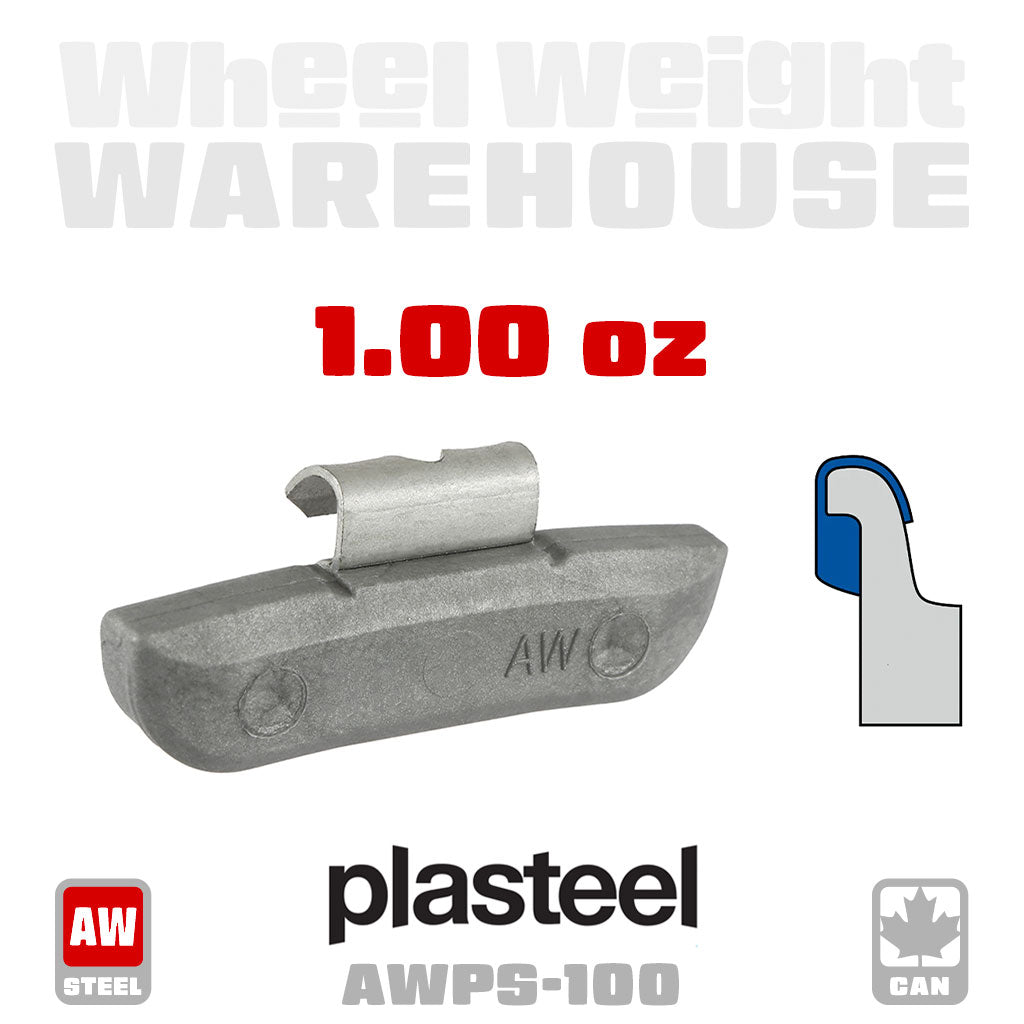 Plasteel | AW-Style Plastic over Steel - Passenger Clip-On Wheel Weights - (Choose Size)
