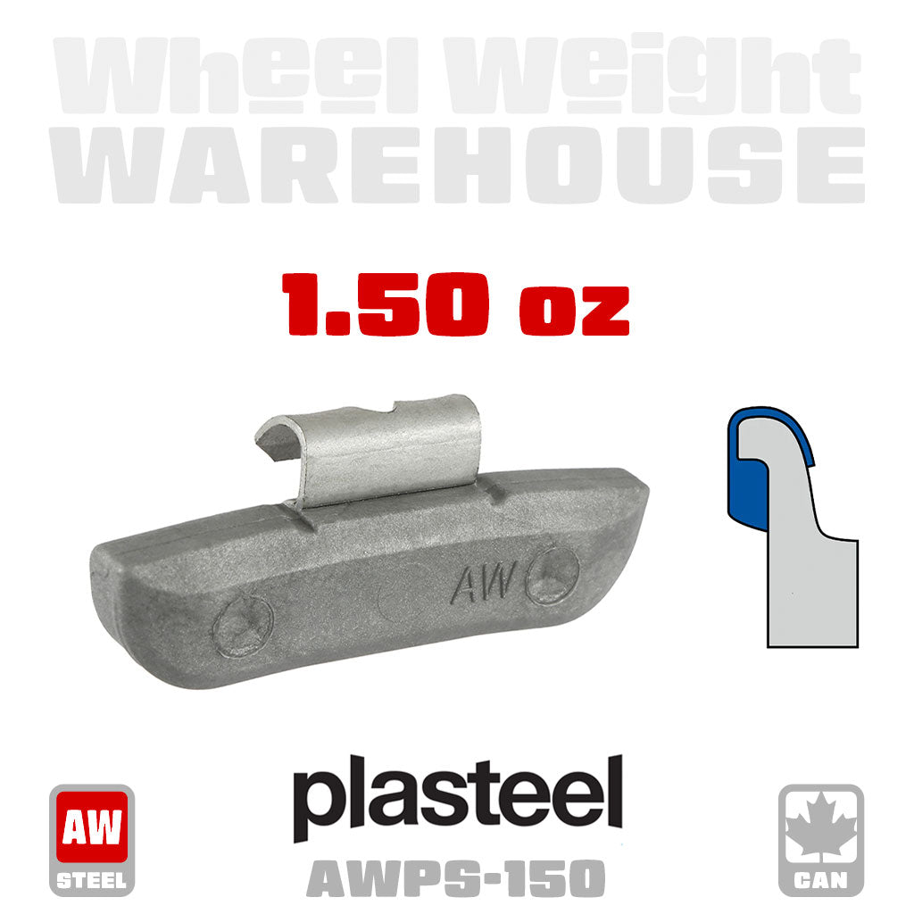 Plasteel | AW-Style Plastic over Steel - Passenger Clip-On Wheel Weights - (Choose Size)