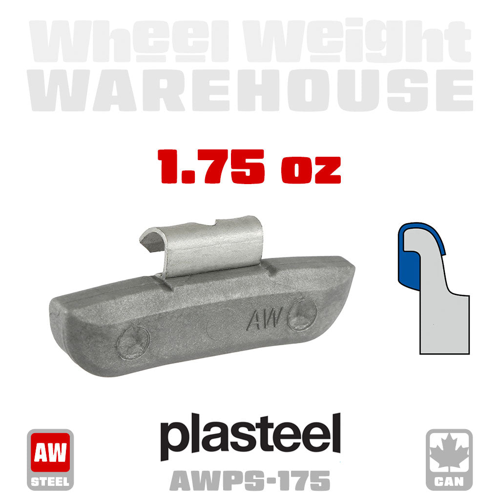 Plasteel | AW-Style Plastic over Steel - Passenger Clip-On Wheel Weights - (Choose Size)