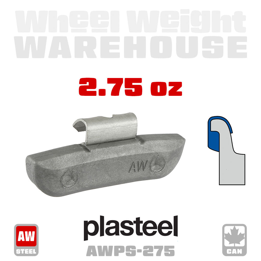 Plasteel | AW-Style Plastic over Steel - Passenger Clip-On Wheel Weights - (Choose Size)