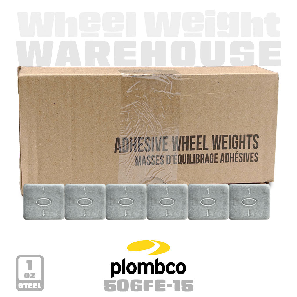 Plombco | Steel 1.0 oz Stick-On Adhesive Tape Weight - 15 Strips | 90 pcs | Silver (506Fe-15)