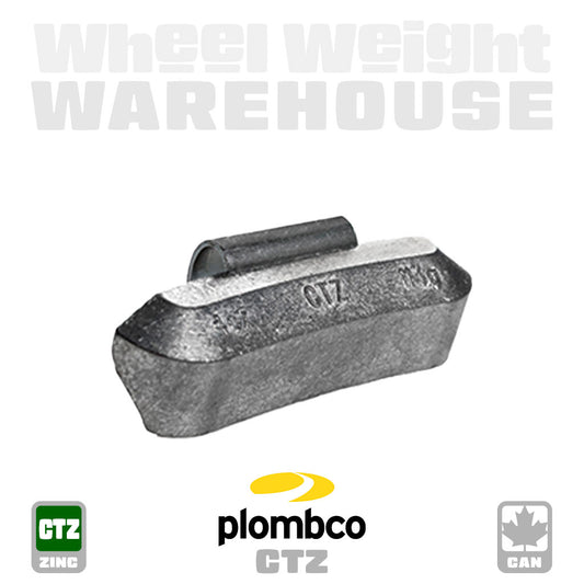 Plombco | CTZ-Style Uncoated Zinc - Truck Clip-On Wheel Weights - (Choose Size)