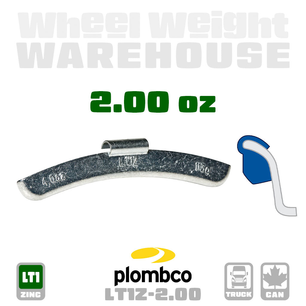 Plombco | LT1-Style Uncoated Zinc - Truck Clip-On Wheel Weights - (Choose Size)