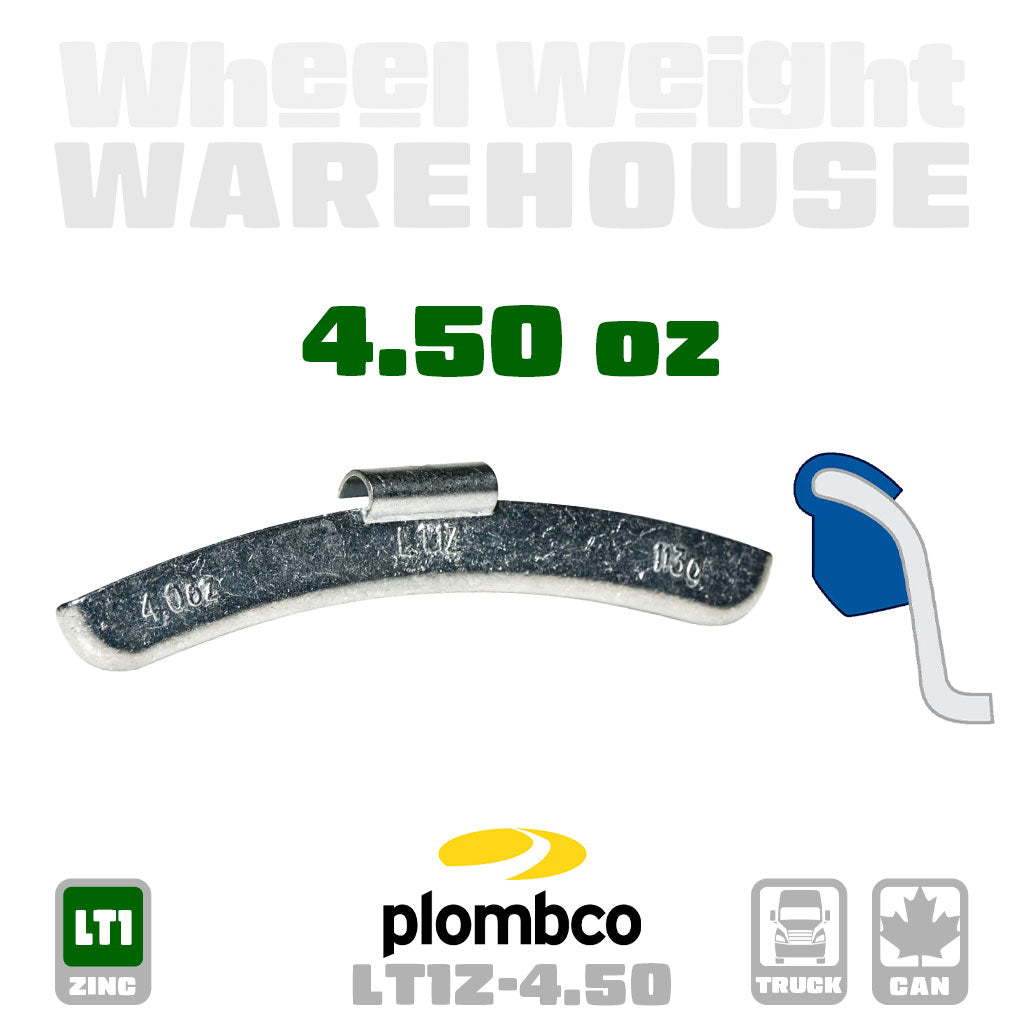 Plombco | LT1-Style Uncoated Zinc - Truck Clip-On Wheel Weights - (Choose Size)