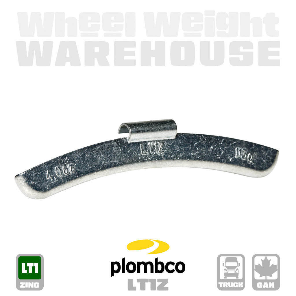 Plombco | LT1-Style Uncoated Zinc - Truck Clip-On Wheel Weights - (Choose Size)